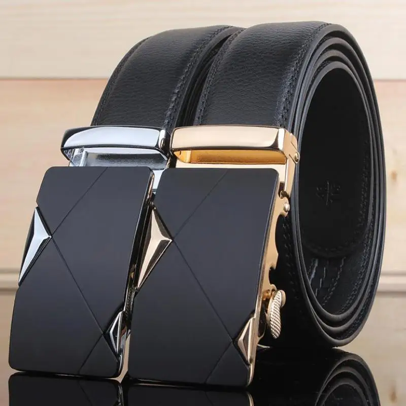 

Pемен Mђжской Kожаннй Belt For Men Automatic Buckle Men's Leather Belt Genuine Leatherclassic Business Jeans Men's Belt